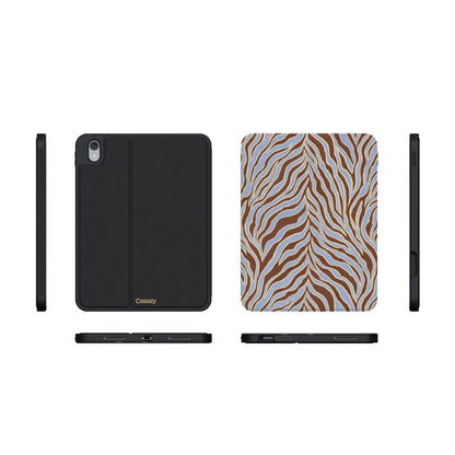 Untamed | Brown & Blue Zebra iPad Case
