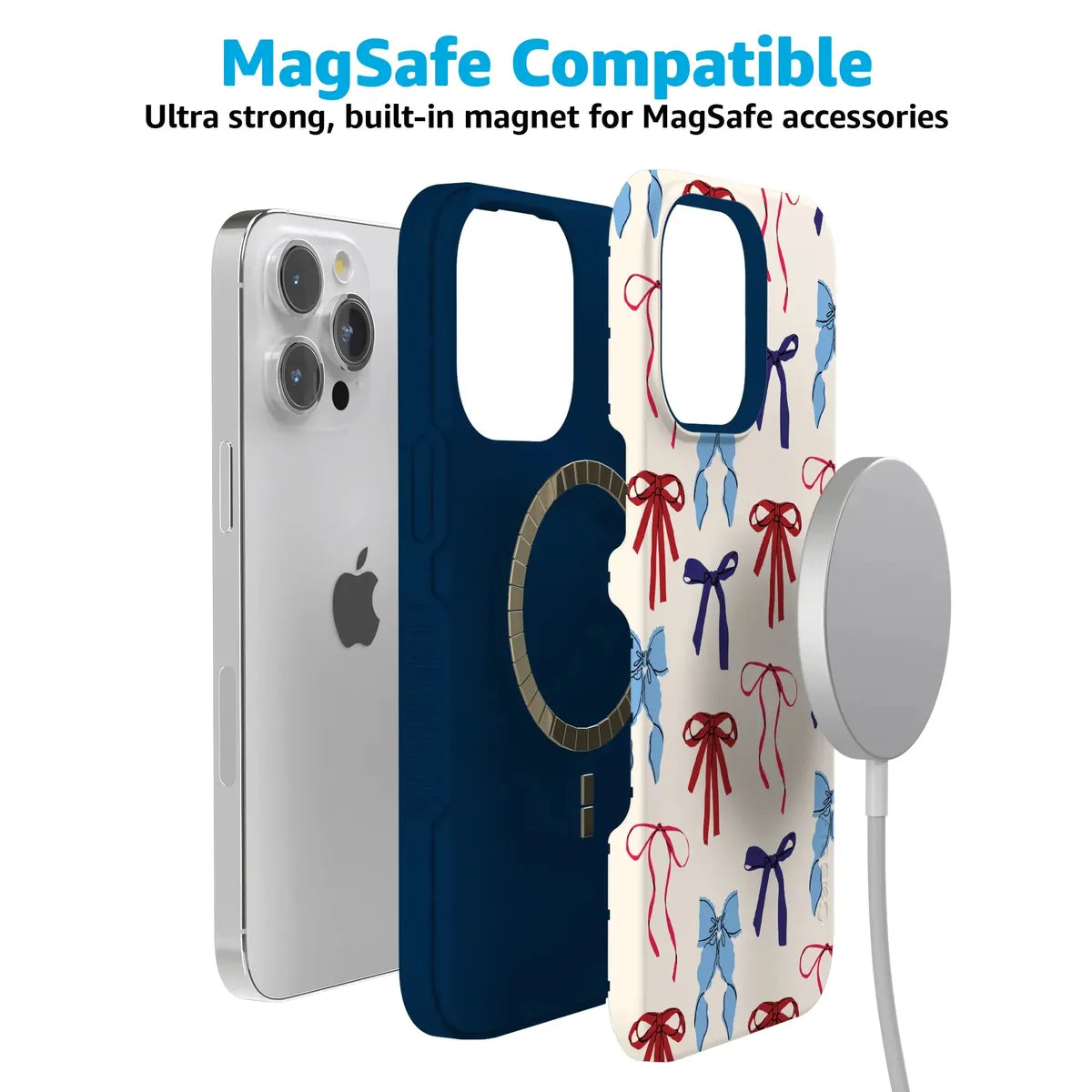 American Girlie | Red White & Blue Bows Case
