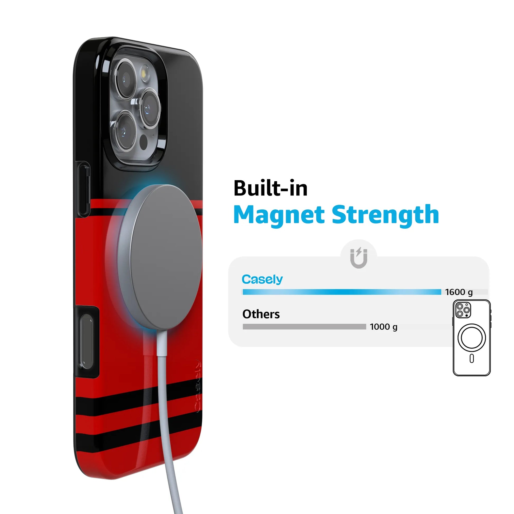 Storm Warning | Black & Red Stripes Case