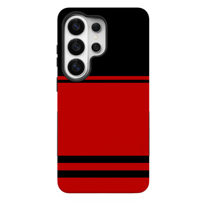 Go Canes | Black & Red Striped Case - Galaxy S26 Ultra