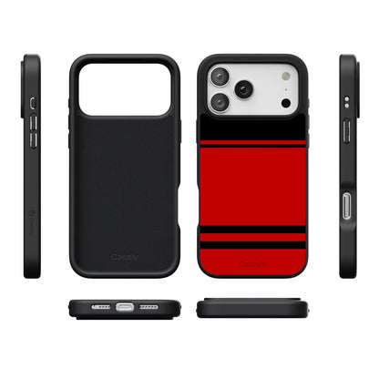 Storm Warning | Black & Red Stripes Case
