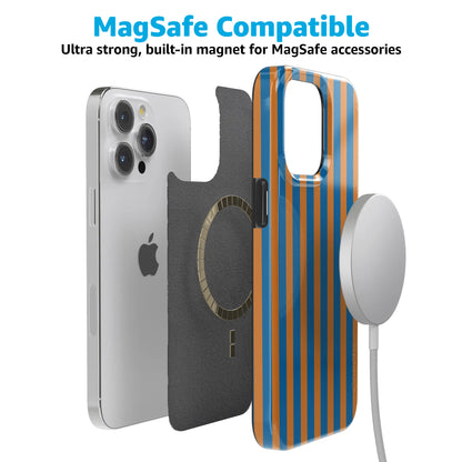Go New York | Blue & Orange Stripes Case