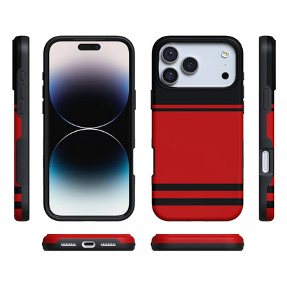 Storm Warning | Black & Red Stripes Case