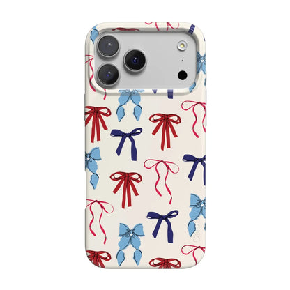 American Girlie | Red White & Blue Bows Case - iPhone 17 Pro