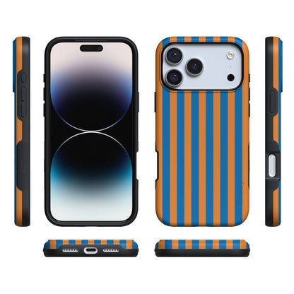 Go New York | Blue & Orange Stripes Case