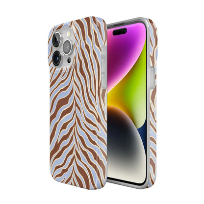 Untamed | Brown & Blue Zebra Case