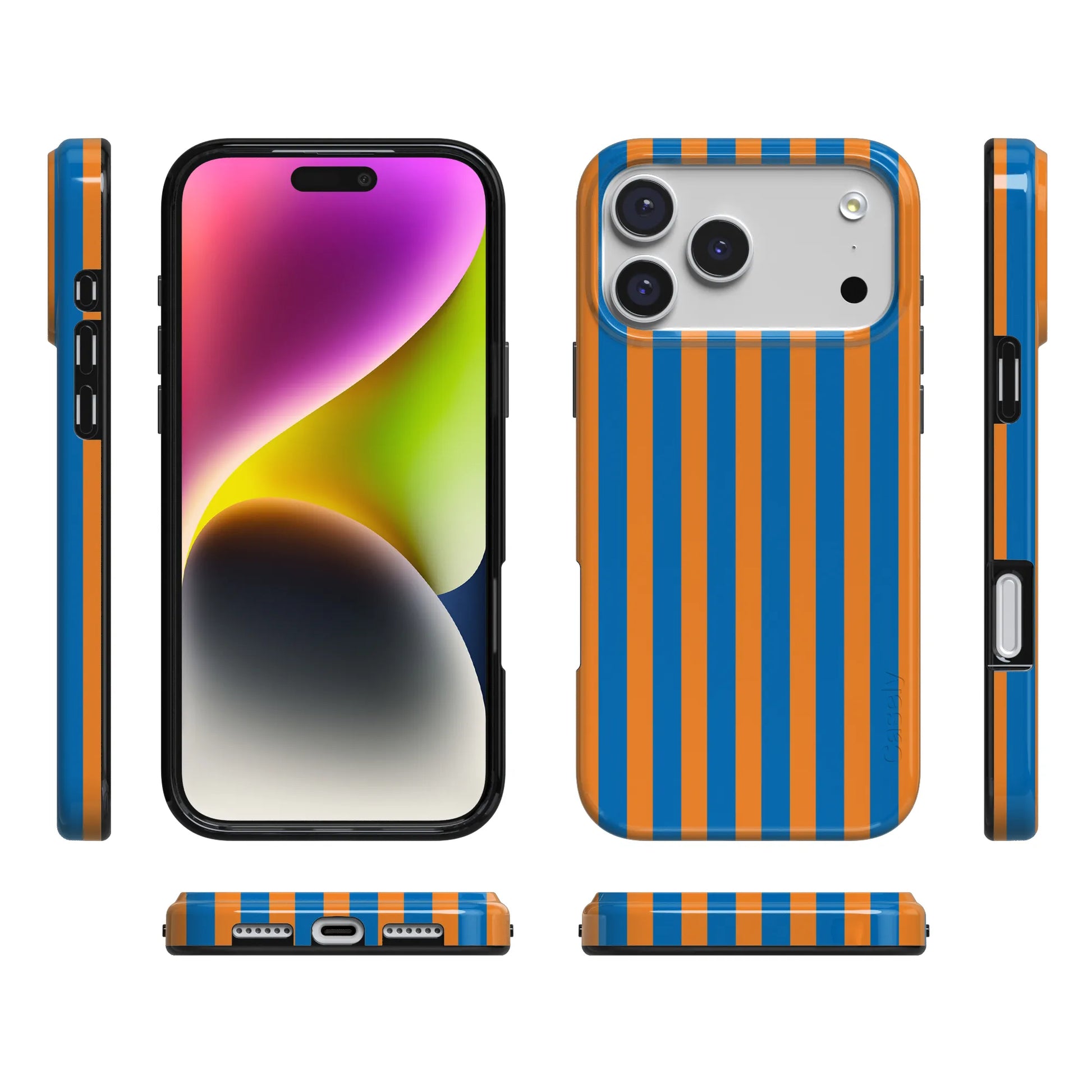Go New York | Blue & Orange Stripes Case