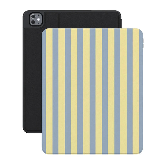 Coastline Stripes | Blue & Yellow iPad Case