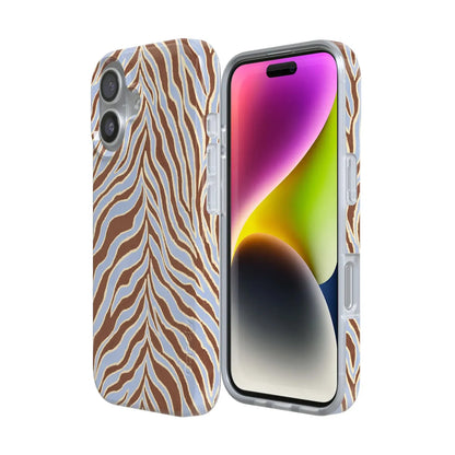Untamed | Brown & Blue Zebra Case