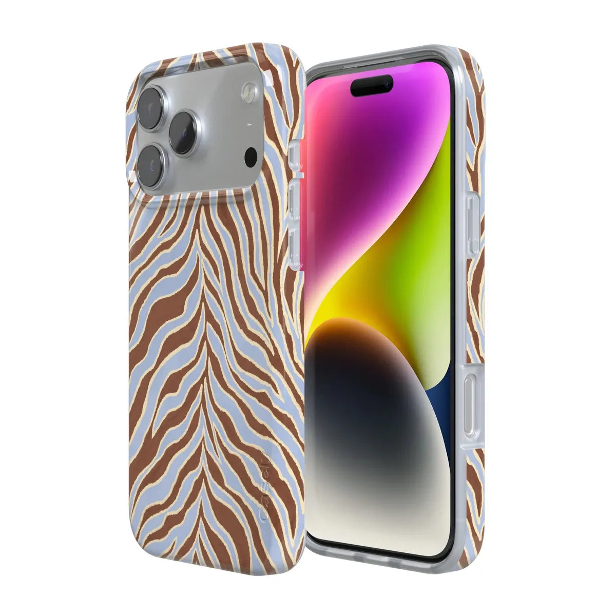 Untamed | Brown & Blue Zebra Case