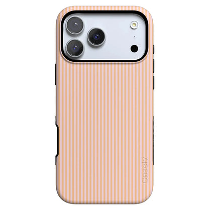 Stripes and the City | Orange & Pink Pinstripe Case - iPhone 17 Pro