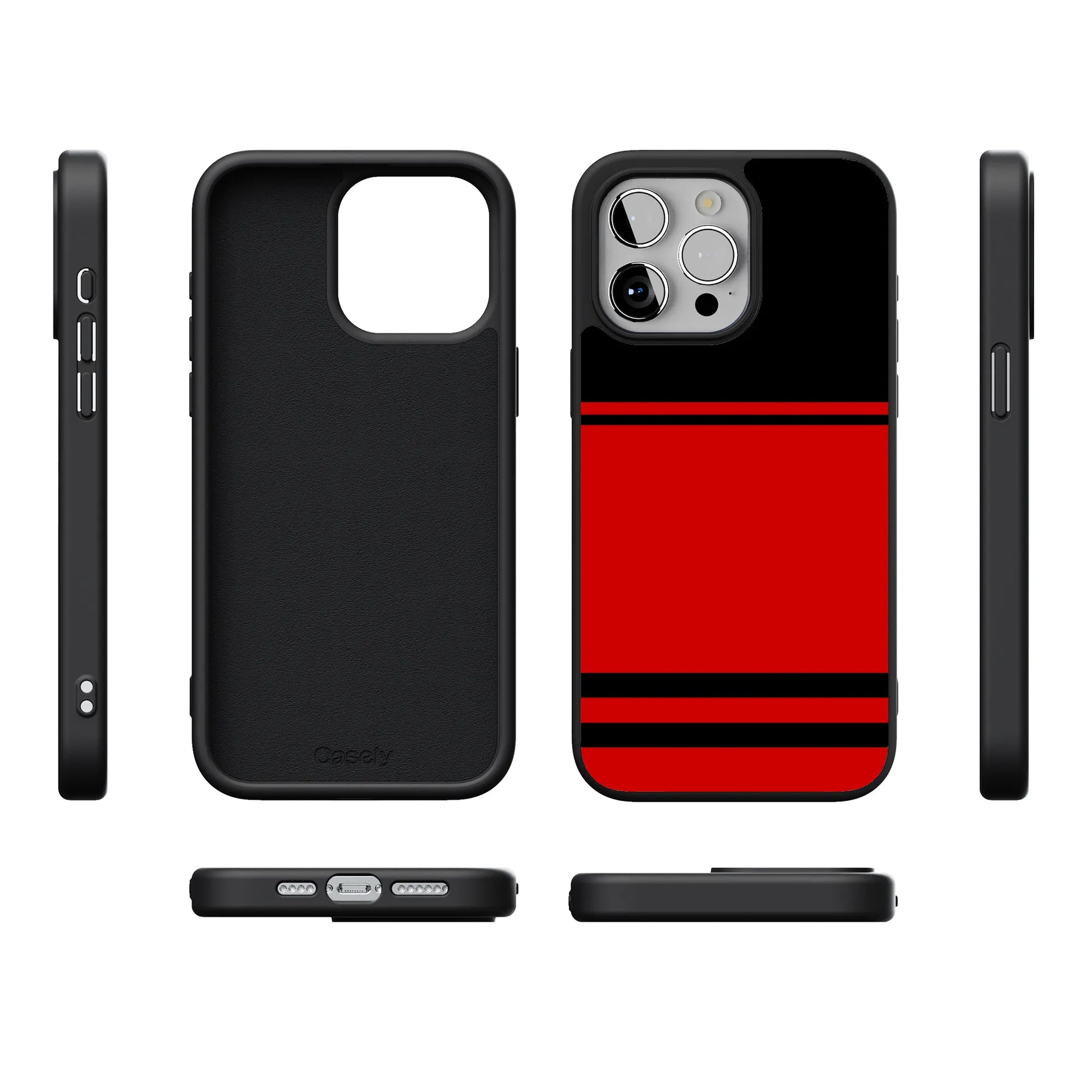 Storm Warning | Black & Red Stripes Case