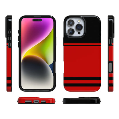Storm Warning | Black & Red Stripes Case