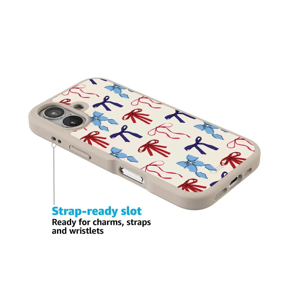 American Girlie | Red White & Blue Bows Case