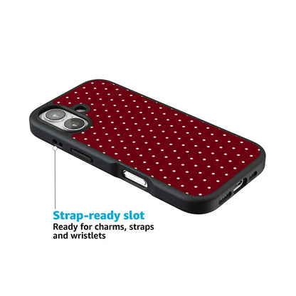 On the Dot | Maroon Polka Dot Case