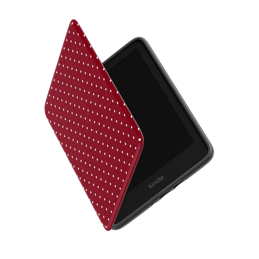 On the Dot | Maroon Polka Dot Kindle Case