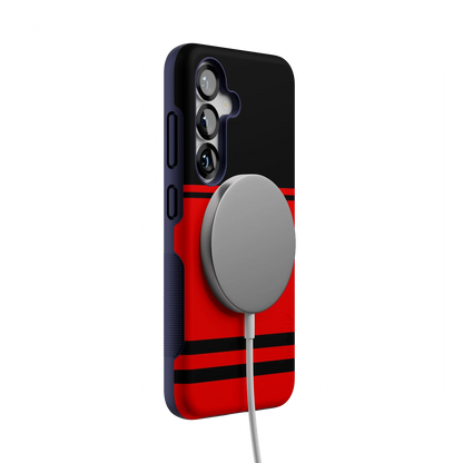 Storm Warning | Black & Red Stripes Case