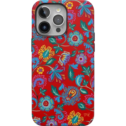 Painted Flowers | Frida Kahlo Floral Case iPhone Case get.casely Bold + MagSafe® iPhone 15 Pro Max