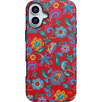 Painted Flowers | Frida Kahlo Floral Case iPhone Case get.casely Bold + MagSafe® iPhone 16 Plus