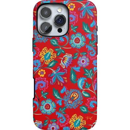 Painted Flowers | Frida Kahlo Floral Case iPhone Case get.casely Bold + MagSafe® iPhone 16 Pro Max