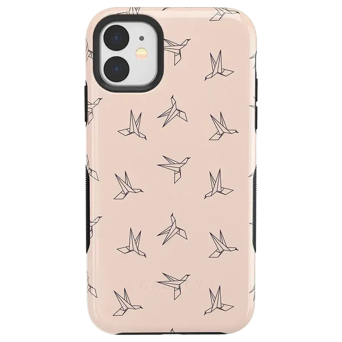 Paper Crane Origami | Beige Pattern iPhone Case get.casely