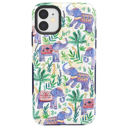 Pastel Gardens | Watercolor Elephant Floral Case iPhone Case get.casely Bold iPhone 11