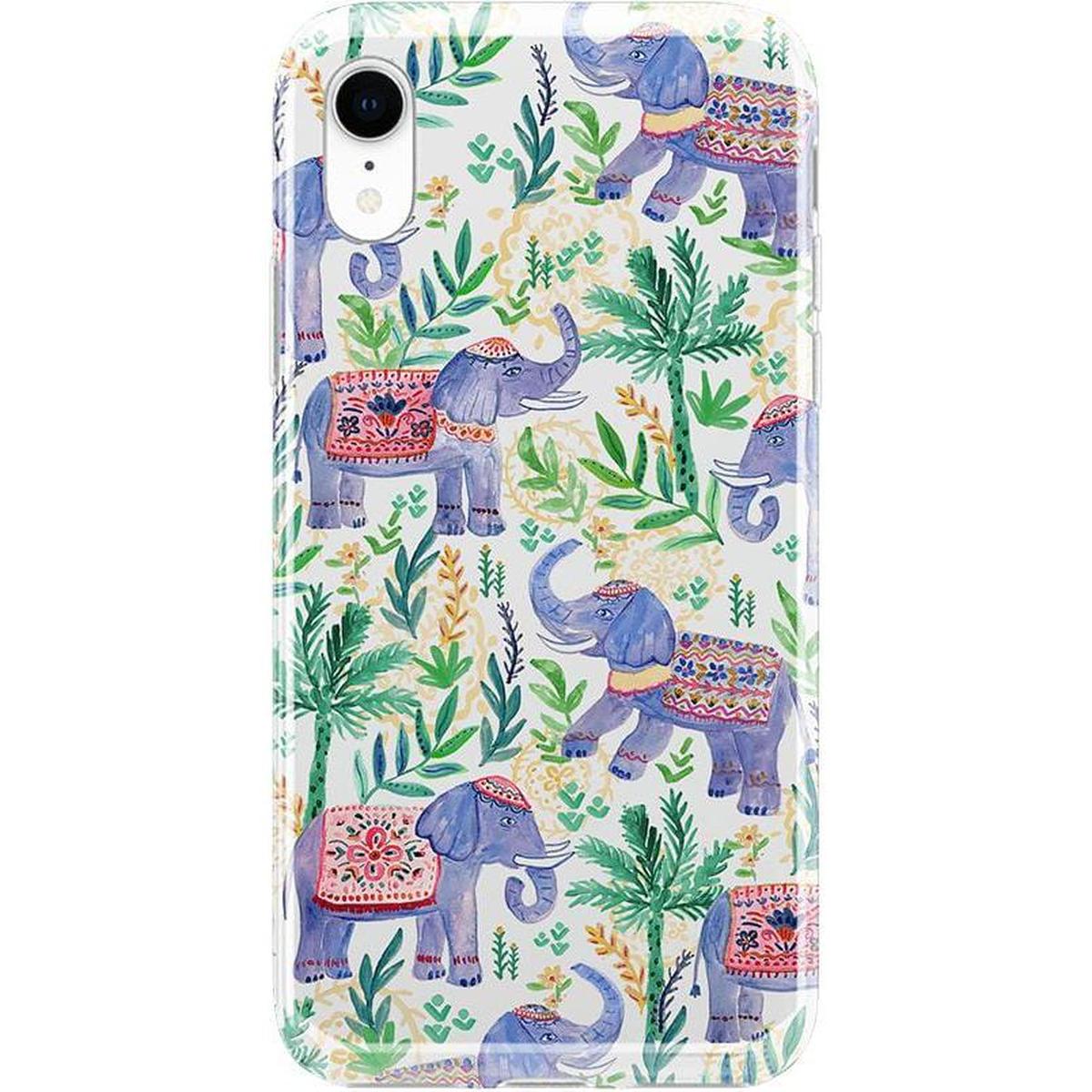 Pastel Gardens | Watercolor Elephant Floral Case iPhone Case get.casely Classic iPhone XR