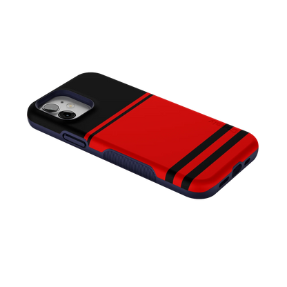 Storm Warning | Black & Red Stripes Case