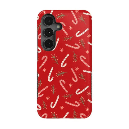 Peppermint Kiss | Candy Cane Case Phone Case Casetry Bold Flex + MagSafe® Galaxy S25