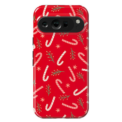 Peppermint Kiss | Candy Cane Case Phone Case Casetry Essential Google Pixel 9 Pro