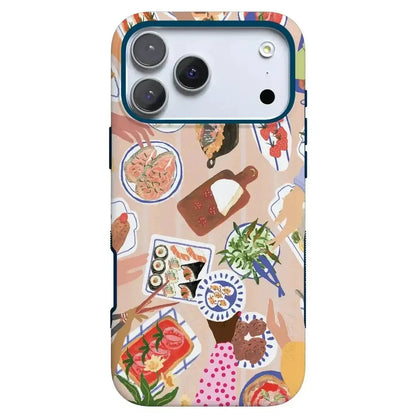 Picnic Party | Painted Collage Case iPhone Case get.casely Bold Flex + MagSafe® iPhone 17 Pro Max