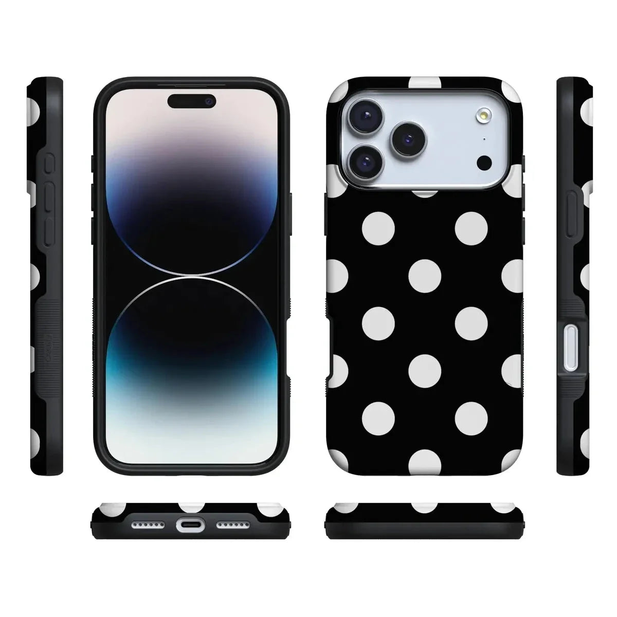 Polka Dots | High Contrast Design Case Phone Case Casetry