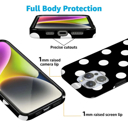Polka Dots | High Contrast Design Case Phone Case Casetry