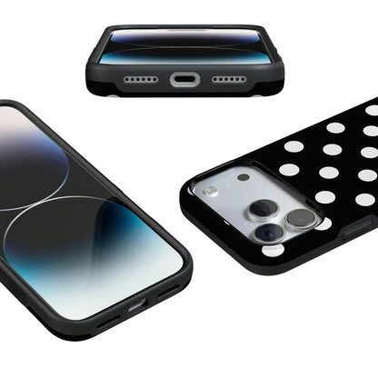 Polka Dots | High Contrast Design Case Phone Case Casetry