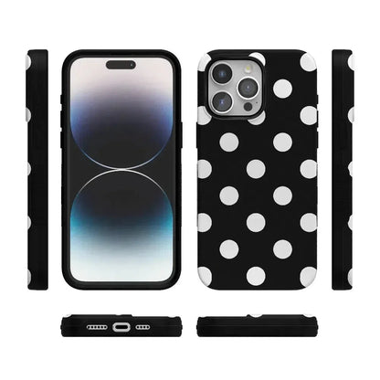 Polka Dots | High Contrast Design Case Phone Case Casetry