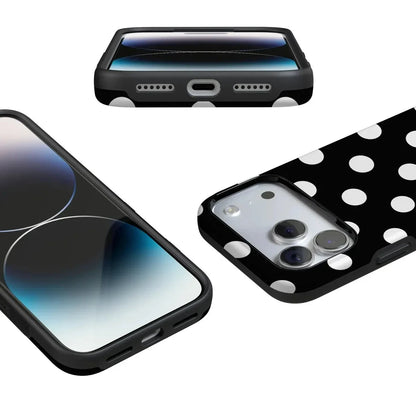 Polka Dots | High Contrast Design Case Phone Case Casetry