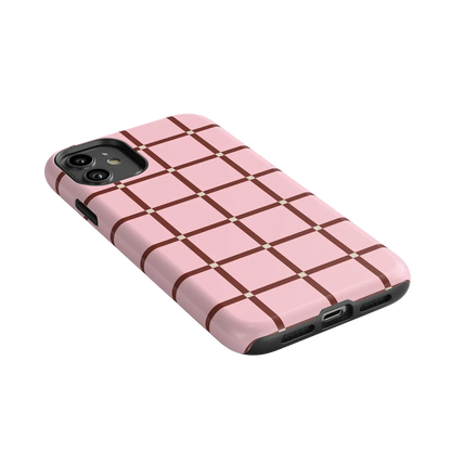 Uptown Gridlock | Pink Checkerboard Case