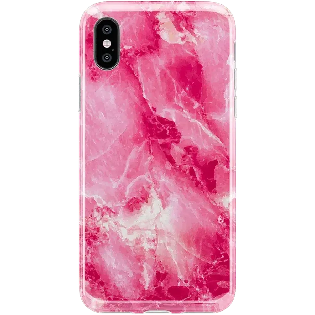 Pretty in Pink | Hot Pink Marble Case iPhone Case get.casely Classic iPhone X / XS