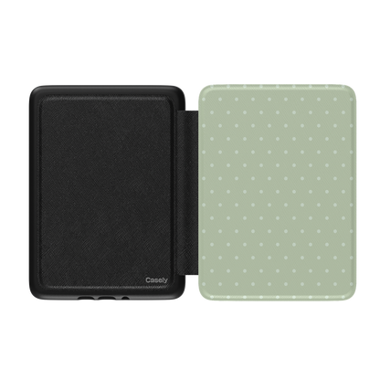 On the Dot | Green Polka Dot Kindle Case