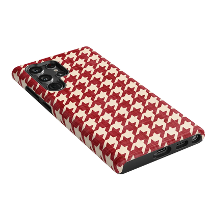 Scarlet Stitch | Red Houndstooth Case