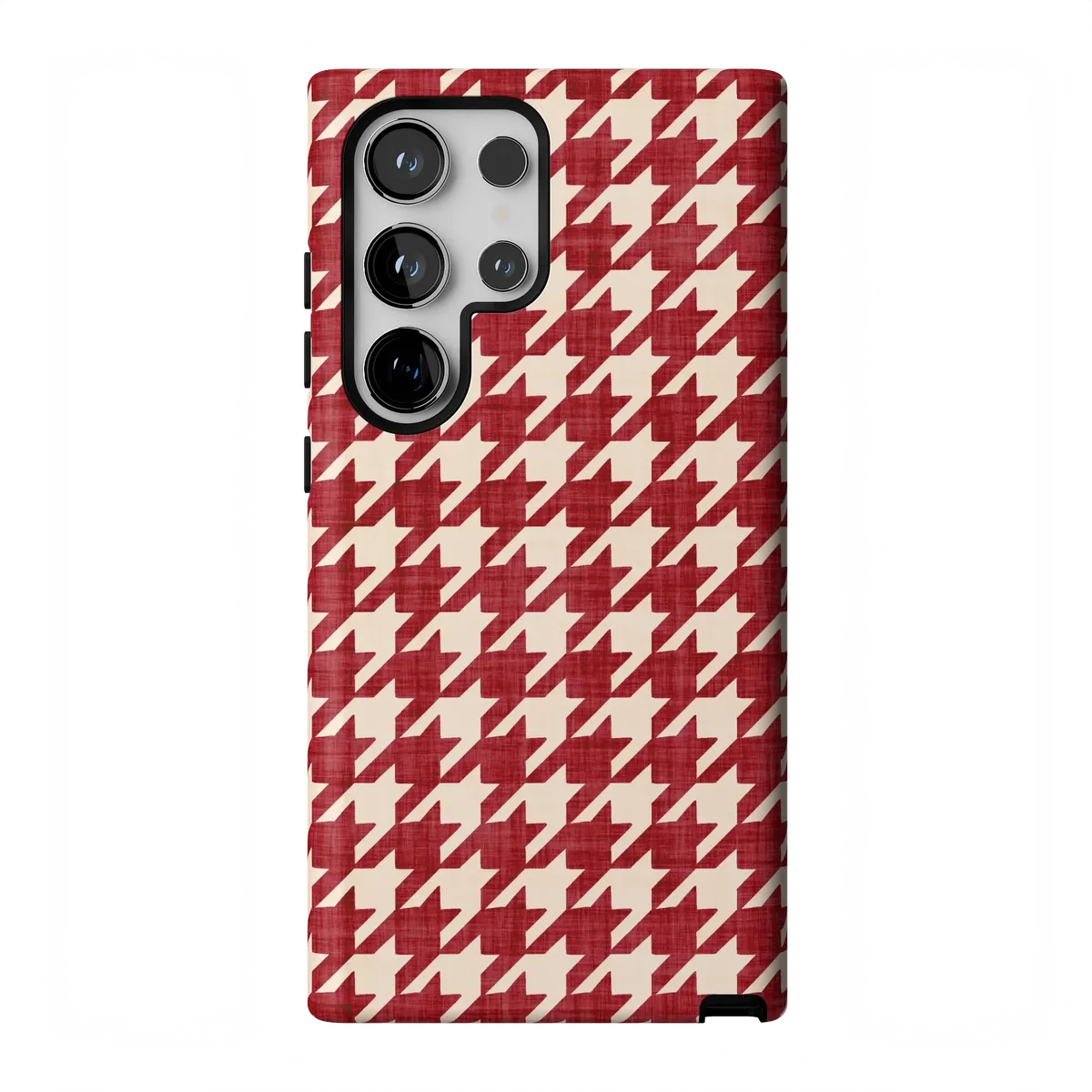 Scarlet Stitch | Red Houndstooth Case