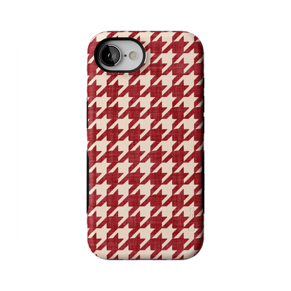 Scarlet Stitch | Red Houndstooth Case