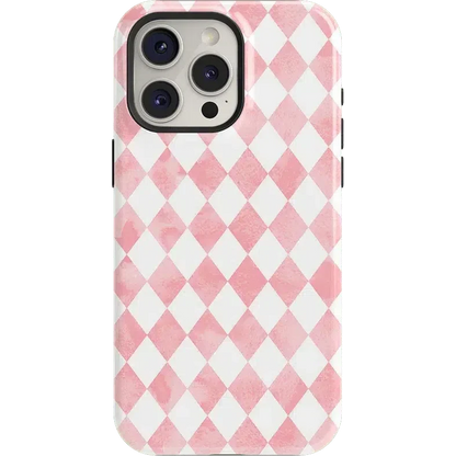 Queen of Diamonds | Pink Watercolor Case Phone Case Casetry Essential + MagSafe® iPhone 15 Pro