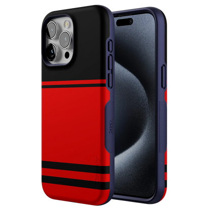 Storm Warning | Black & Red Stripes Case