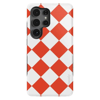 Red Checkerboard | High Contrast Design Case Phone Case Casetry Bold Flex + MagSafe® Galaxy S25 Ultra