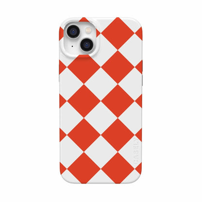 Red Checkerboard | High Contrast Design Case Phone Case Casetry Classic + MagSafe® iPhone 14 Plus