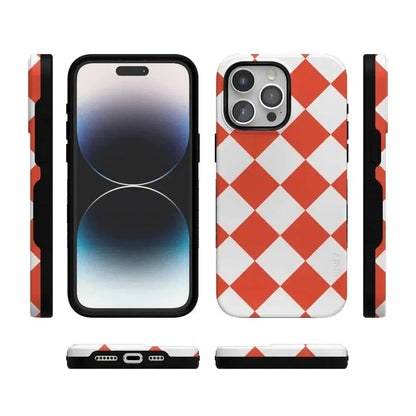 Red Checkerboard | High Contrast Design Case Phone Case Casetry