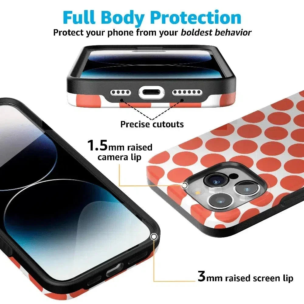 Red Dots | High Contrast Design Case Phone Case Casetry