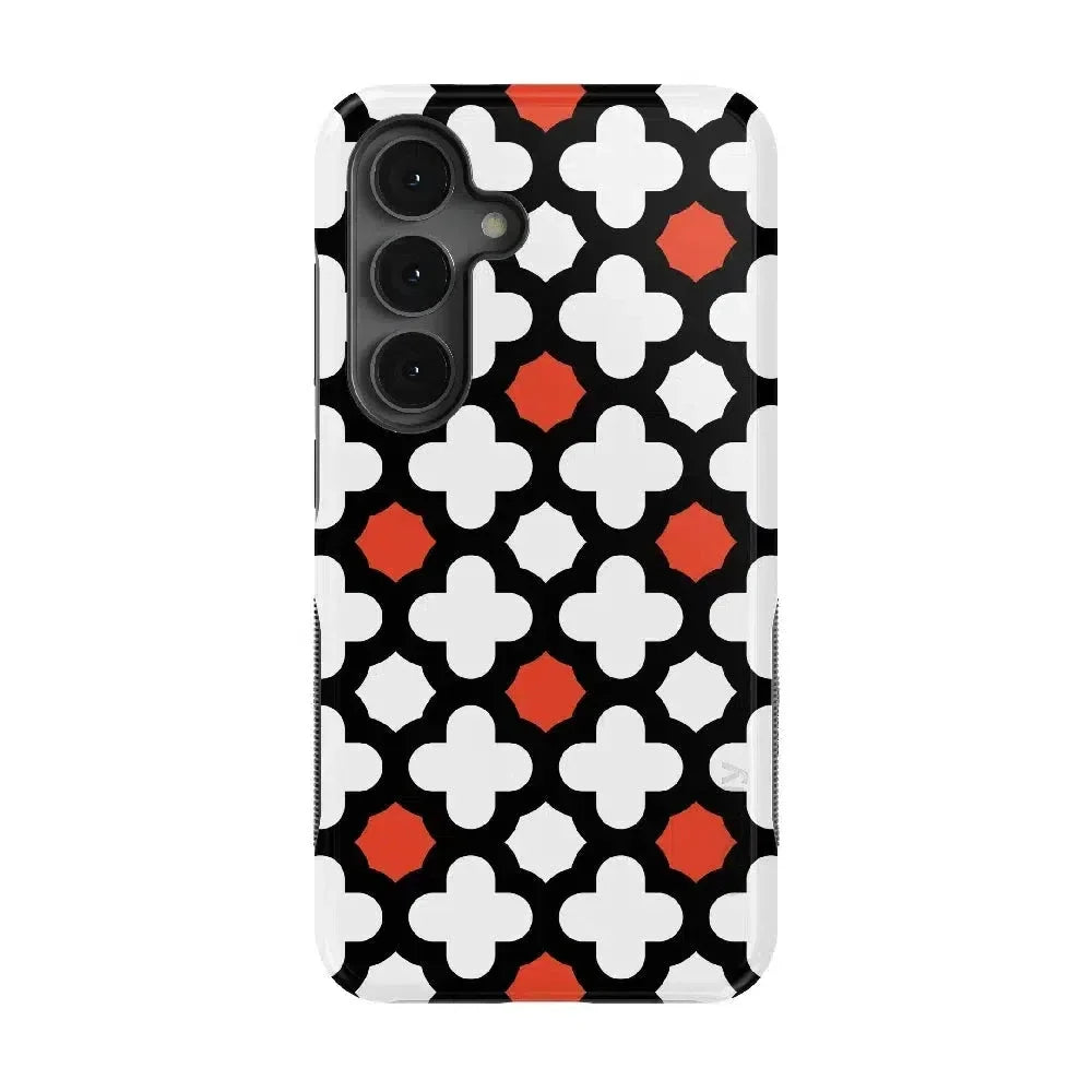 Red Lattice Tile | High Contrast Design Case Phone Case Casetry Bold Flex + MagSafe® Galaxy S25