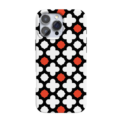Red Lattice Tile | High Contrast Design Case Phone Case Casetry Classic + MagSafe® iPhone 16 Pro Max